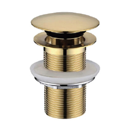 Bonde Lavabo Poussoir Doré sans Trou plein LEAD PARTNER