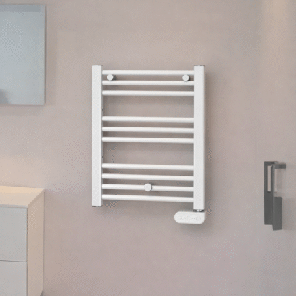 SÈCHE-SERVIETTES ÉLECTRIQUE DIGITAL BLANC 50 × 70 cm – RADIATEUR SALLE DE BAIN