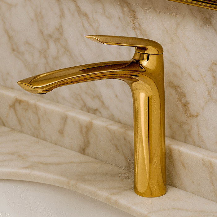 mitigeur-Lavabo-Haut-zenith-dore-LEAD PARTNER